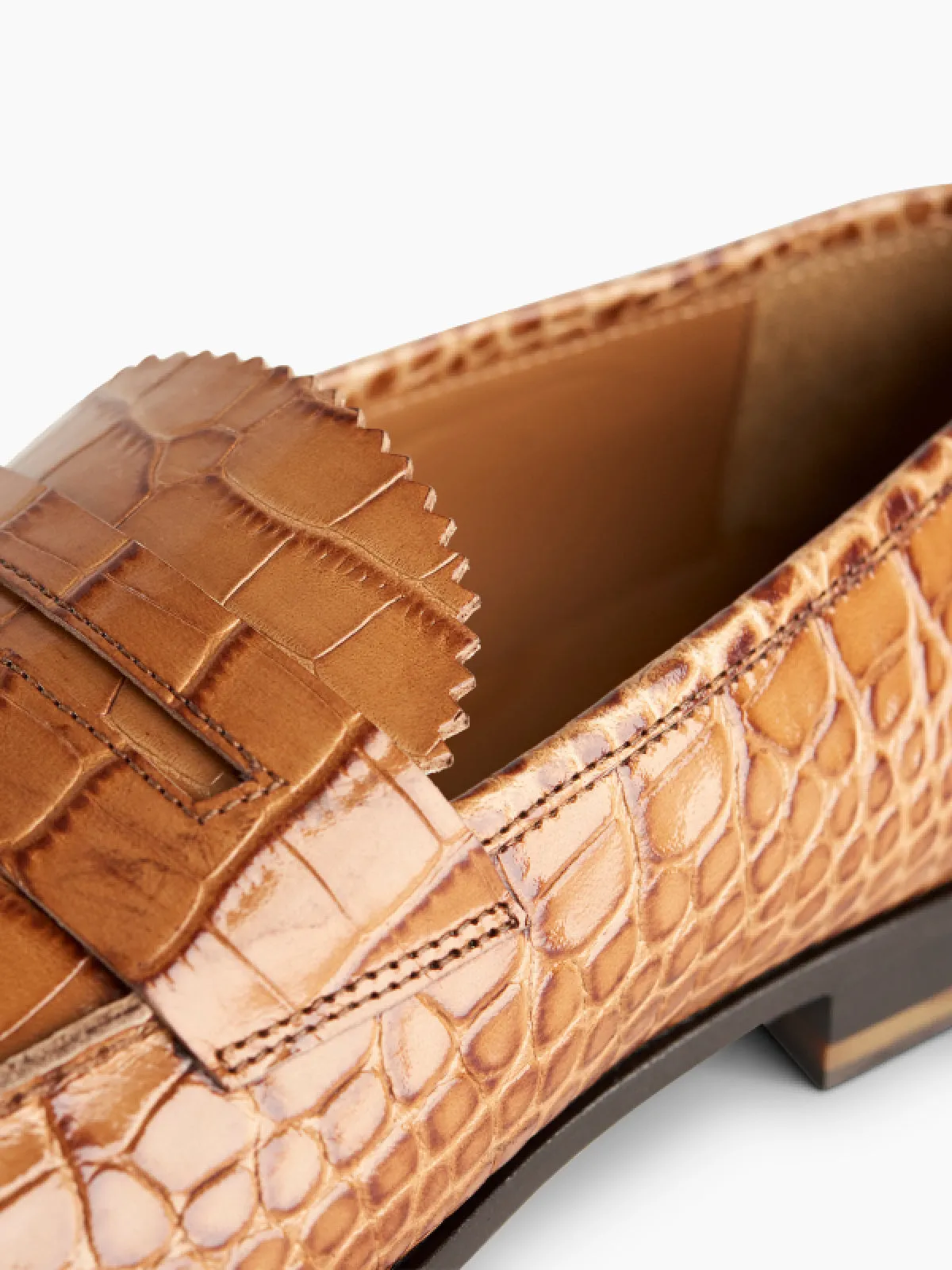 BOLAMA Slip-on Croc Print Loafer