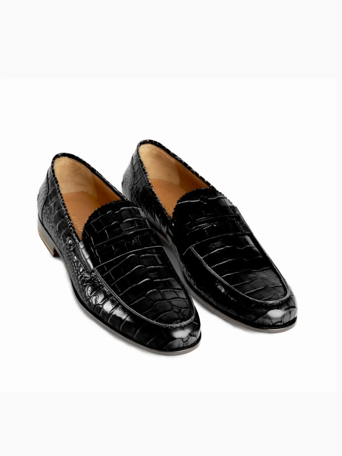 BOLAMA Slip-on Croc Print Loafer