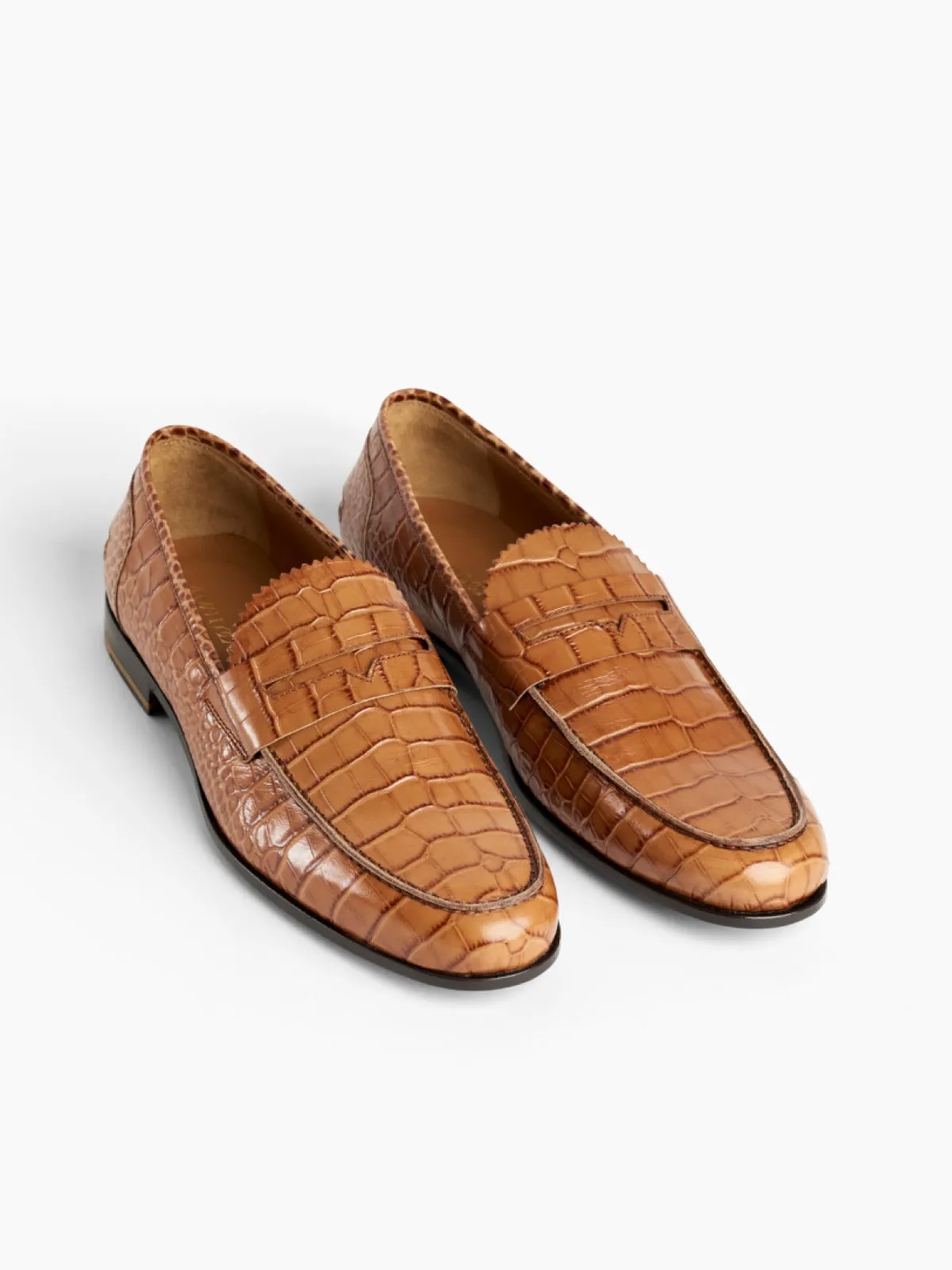 BOLAMA Slip-on Croc Print Loafer