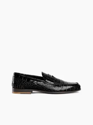 BOLAMA Slip-on Croc Print Loafer