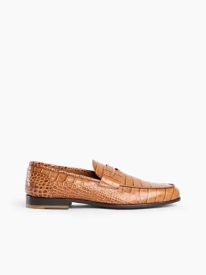 BOLAMA Slip-on Croc Print Loafer
