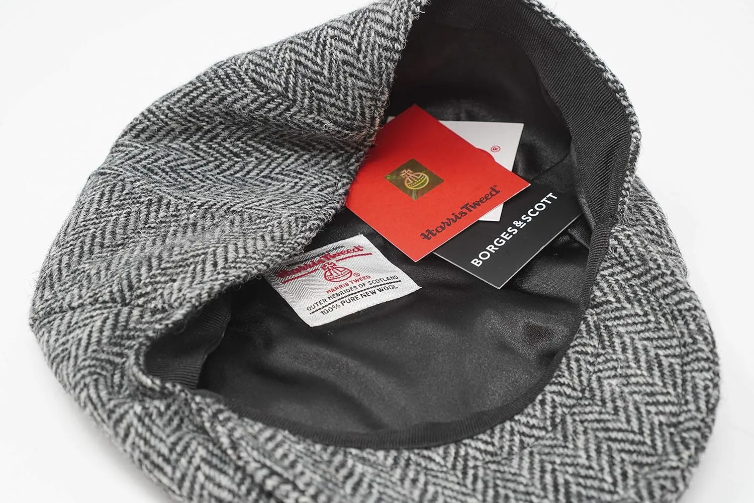 Borges & Scott Nevis Flat Cap - 100% Handwoven Wool – Harris Tweed – Water Resistant