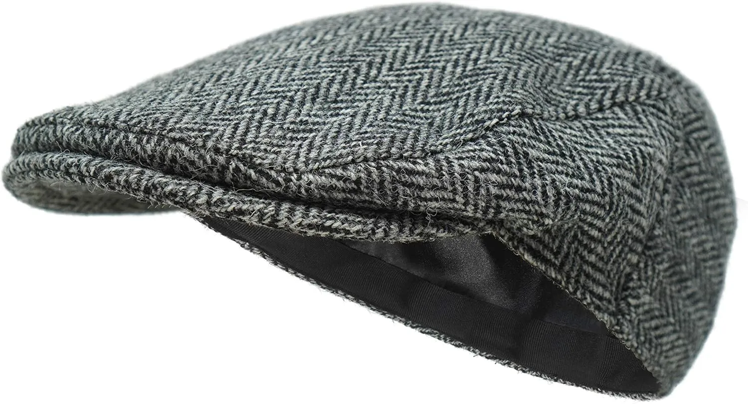 Borges & Scott Nevis Flat Cap - 100% Handwoven Wool – Harris Tweed – Water Resistant