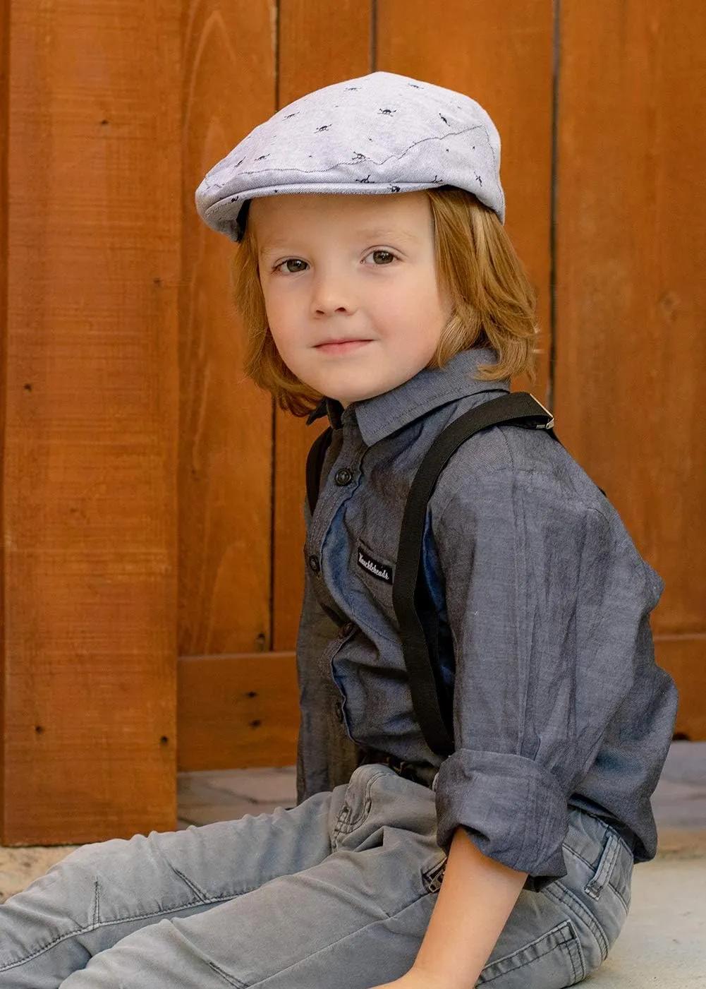 Born to Love Flat Scally Cap Boy's Tweed Page Boy Newsboy Baby Kids Driver Cap Hat