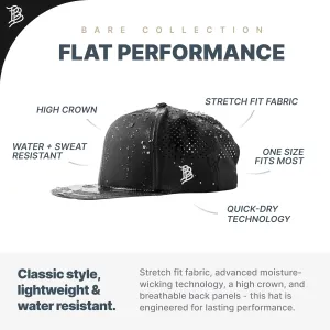 Branded Bills Colorado Stealth PVC Flat Performance, Snapback Closure, Lightweight, Comfortable Baseball Cap