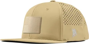 Branded Bills Old Glory Stealth PVC Flat Performance, Lightweight, Comfortable Baseball Cap