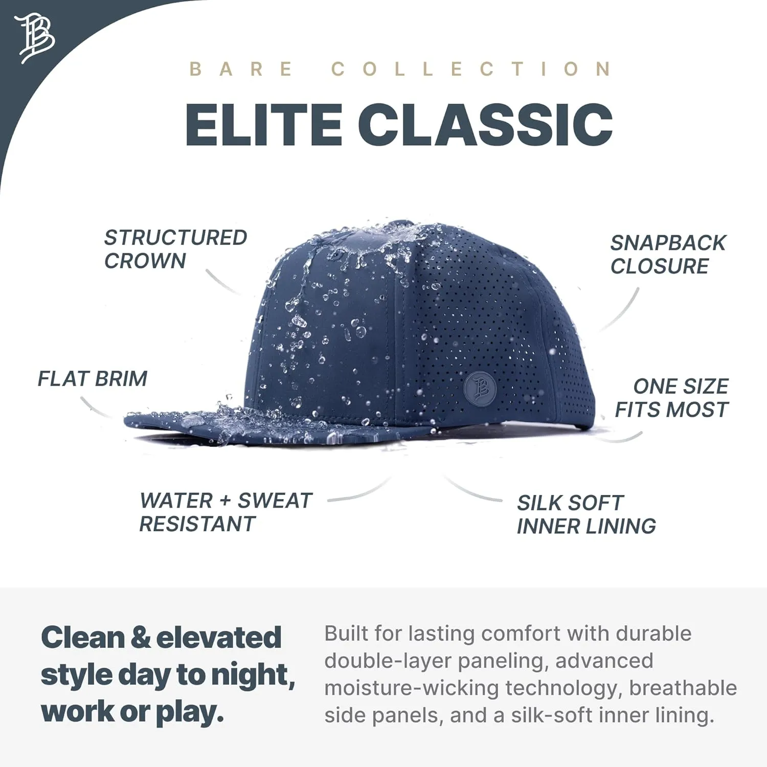 Branded Bills Pennsylvania Stealth Elite Flat, Lightweight, Comfortable Baseball Cap