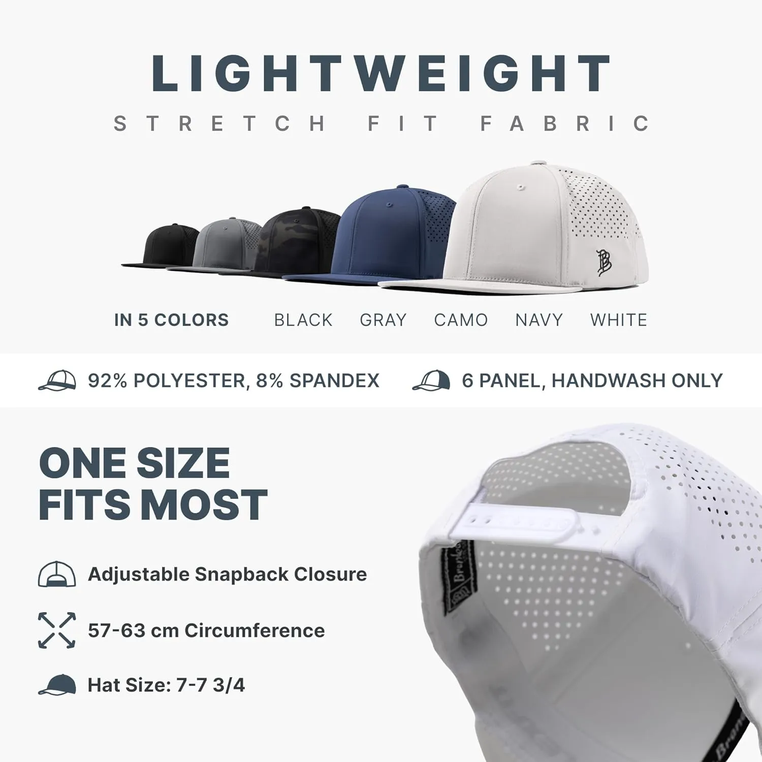 Branded Bills Pennsylvania Stealth Flat Performance, Lightweight, Comfortable Baseball Cap