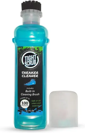 (Built in Brush Top) Tight Scrub Sneaker Cleaner for All Shoes and Sneakers. Removes Dirt, Grass Stains and Mud