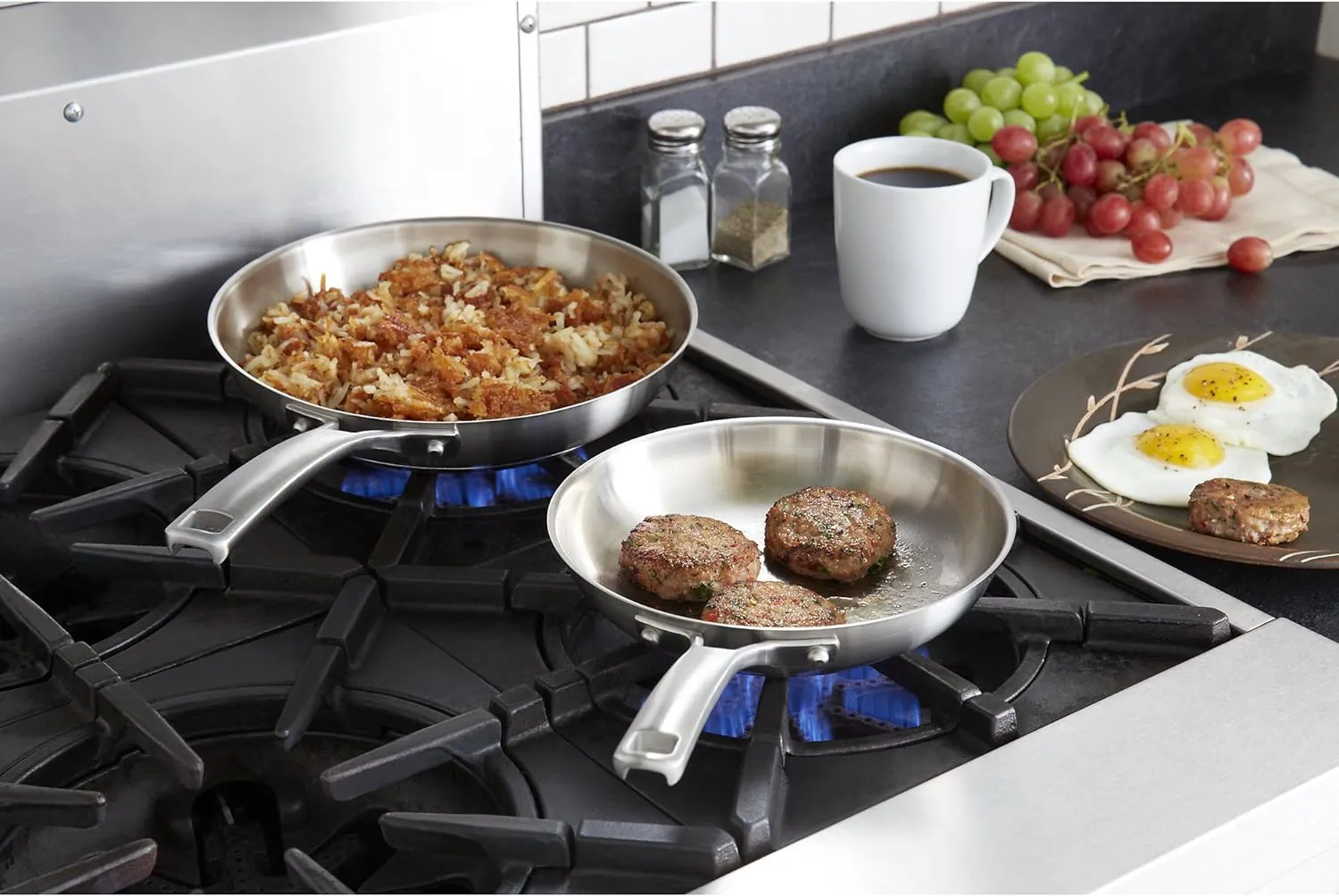 Calphalon Classic Stainless Steel Cookware, Fry Pan, 2-piece