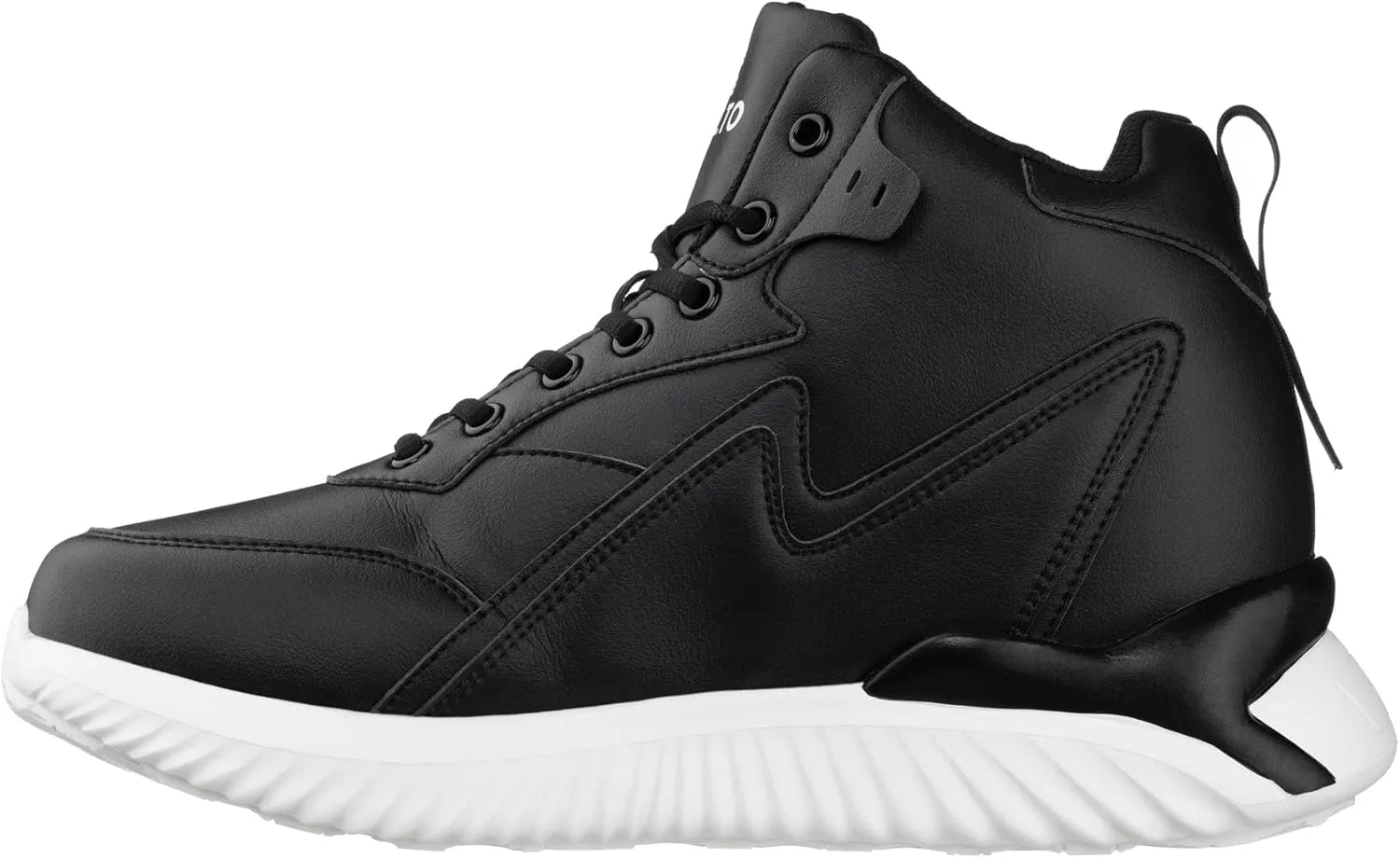 CALTO Men's Invisible Height Increasing Elevator Trainer Shoes - Black Lace-up Lightweight Fashion High-Top Sneakers - 4 Inches Taller - S3060 - Size 11 D(M) US