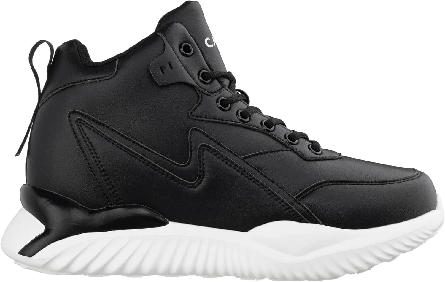 CALTO Men's Invisible Height Increasing Elevator Trainer Shoes - Black Lace-up Lightweight Fashion High-Top Sneakers - 4 Inches Taller - S3060 - Size 11 D(M) US