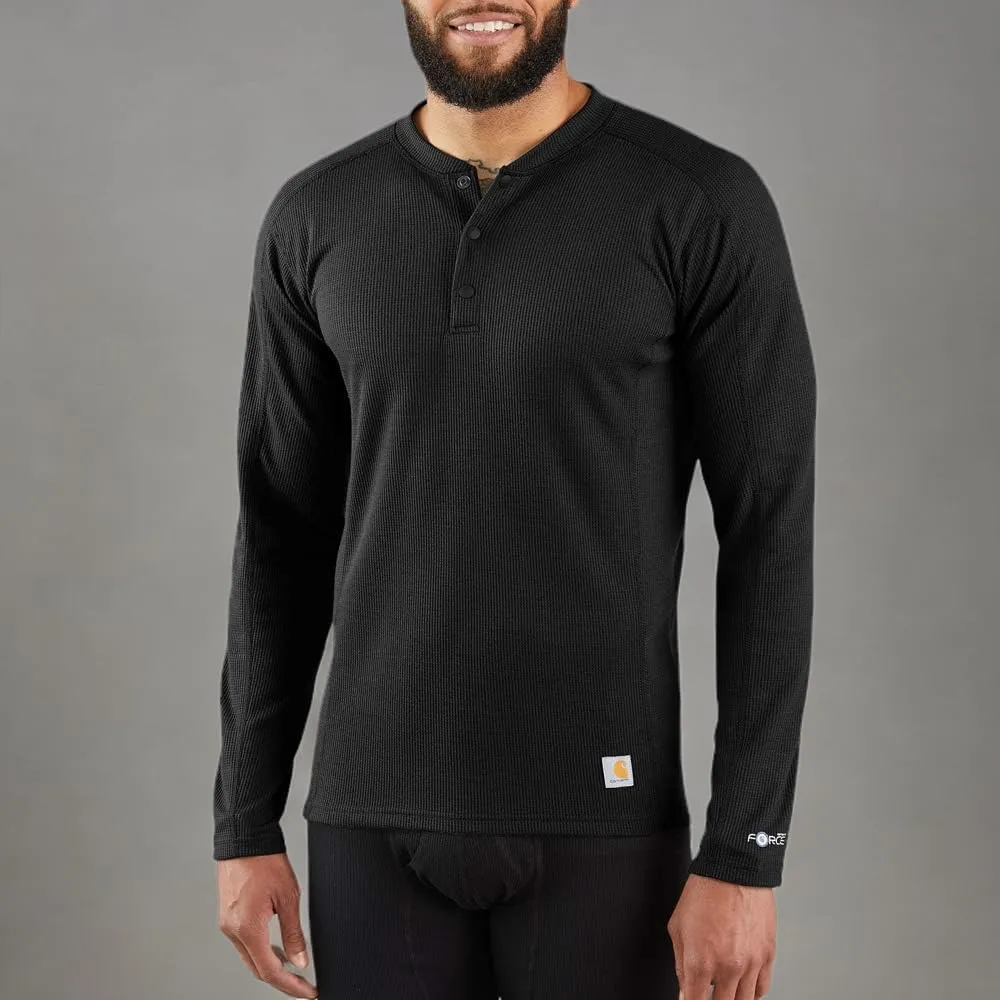 Carhartt Men's Force Midweight Classic Henley Thermal Base Layer Long Sleeve Shirt