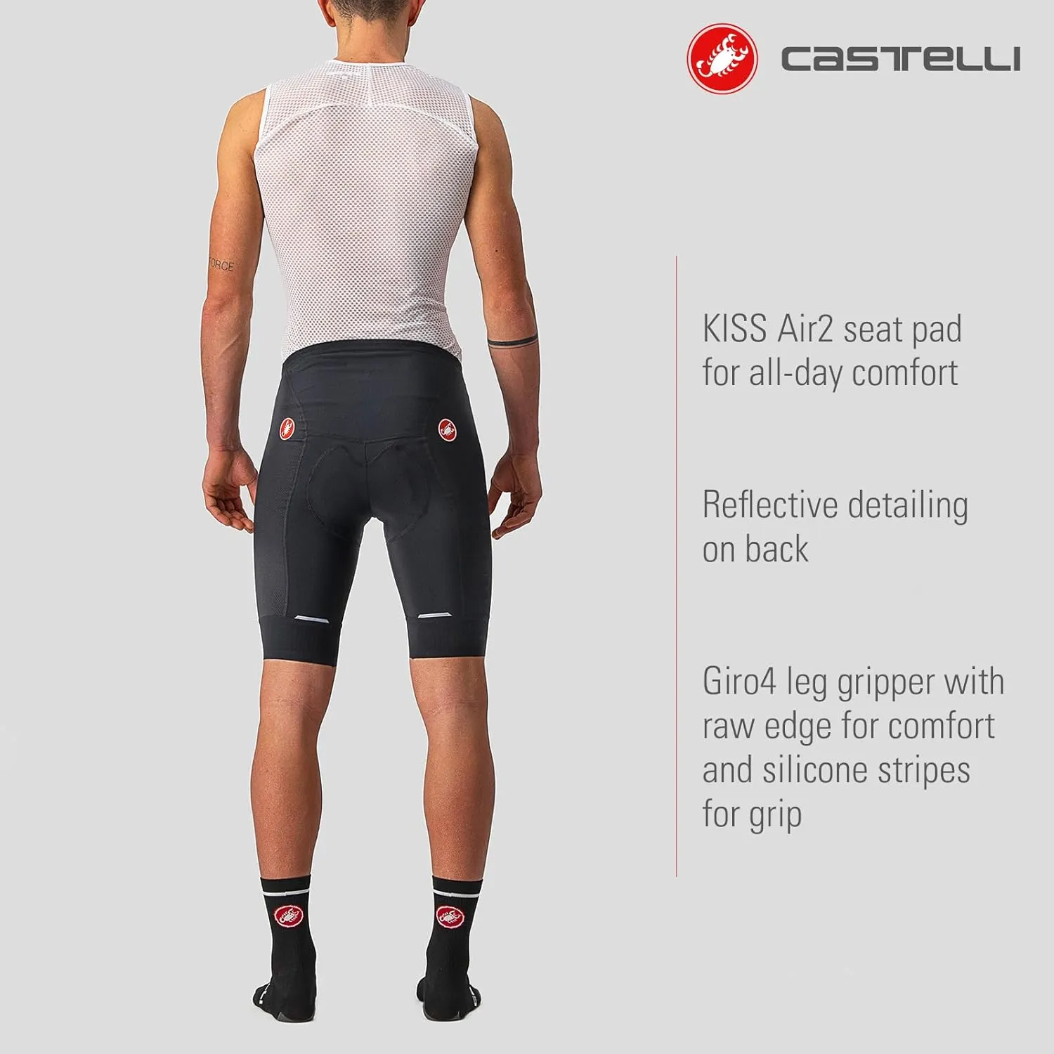 CASTELLI Men's Competizione Short for Road and Gravel Biking l Cycling