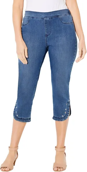 Catherines Women's Plus Size Sparkle Hem Capri