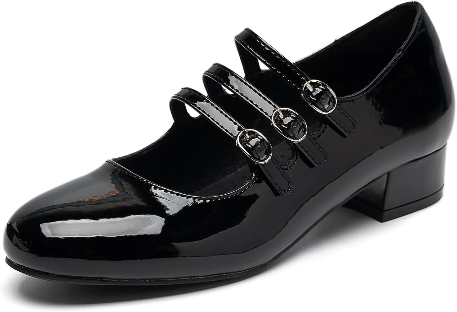 Cestfini Mary Jane Shoes Women Slip on Ballet Flat Dressy Comfortable Round Toe Black Flats Shoes Ankle Strap Flats for Women