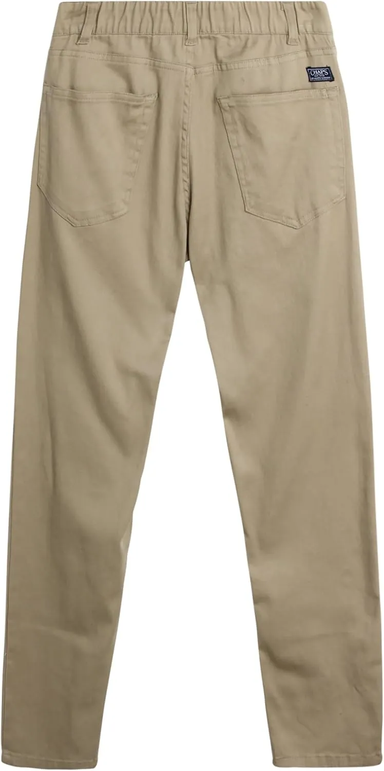 Chaps Boys' Pants - Stretch Twill Flat Front Chino Pants - Casual Pants for Boys (8-20)