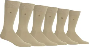 Chaps Men's Classic Dress Crew Socks-3 Pair Pack-Pattern and Solid Color Designs