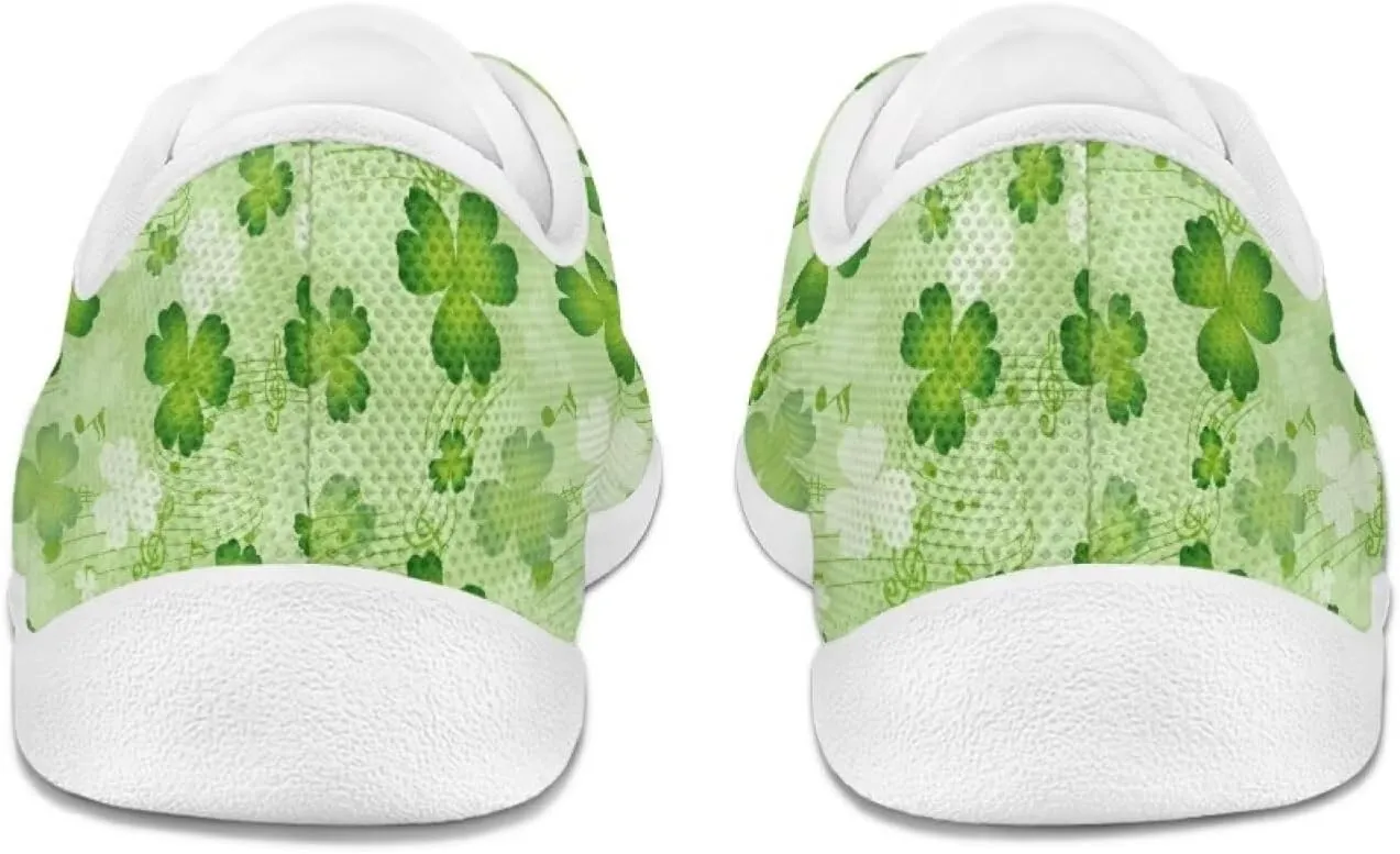 chaqlin Green Leaves Tennis Sneakers Women Wide Non Slip Casual Walking Shoes Comfortable Flat Barefoot Shoes Lace Up Sneaker