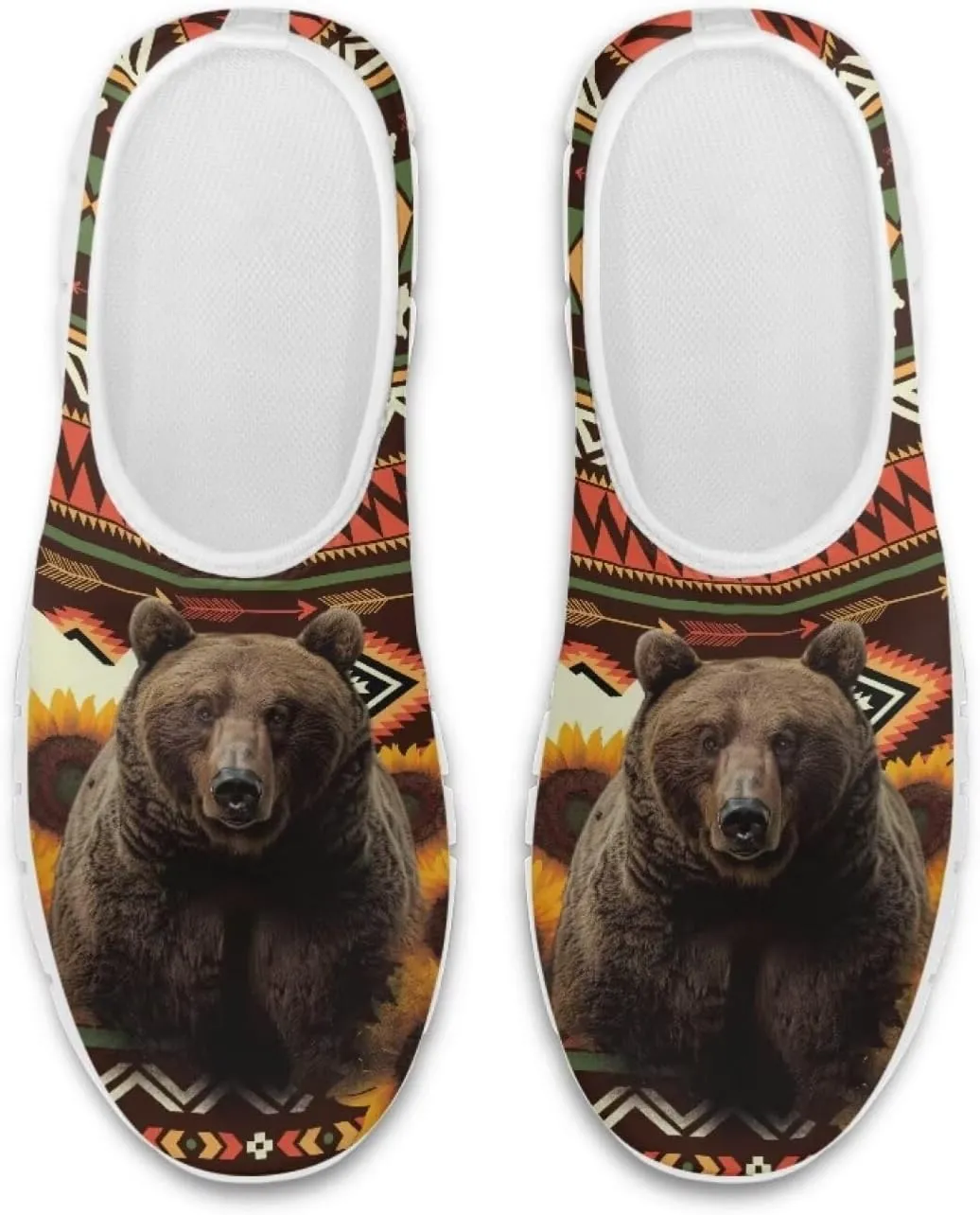 chaqlin Tennis Shoe Loafers for Women Men Stretch Hands Free Slip-on Loafer Aztec Tribal Shoes Comfy Breathable Mesh Sneaker