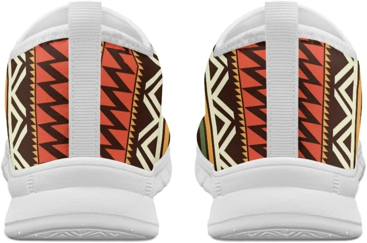 chaqlin Tennis Shoe Loafers for Women Men Stretch Hands Free Slip-on Loafer Aztec Tribal Shoes Comfy Breathable Mesh Sneaker