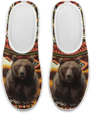 chaqlin Tennis Shoe Loafers for Women Men Stretch Hands Free Slip-on Loafer Aztec Tribal Shoes Comfy Breathable Mesh Sneaker