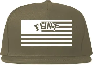 City of Flint with United States Flag Snapback Hat Cap
