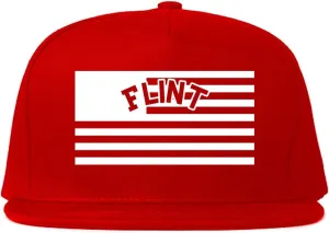 City of Flint with United States Flag Snapback Hat Cap