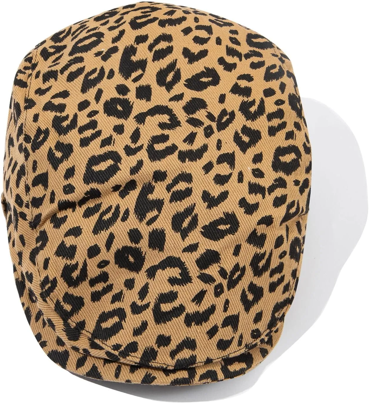 Clakllie Men's Ivy Newsboy Hat Leopard Print Irish Flat Caps Cabbie Driving Hunting Cap Adjsutable Gatsby Beret Hat
