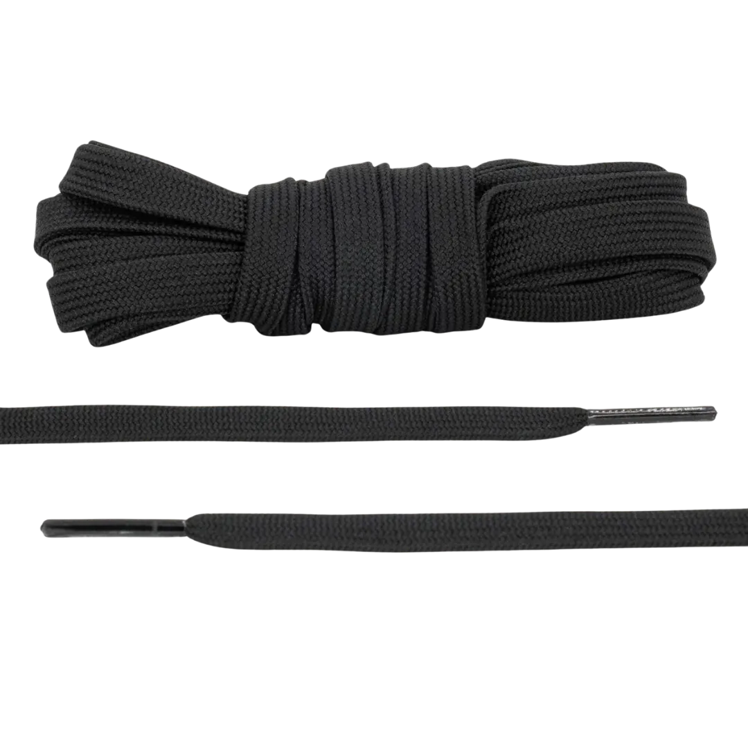 Classic Black Flat Laces | Jordan Laces, Nike Laces, Air Force 1 Laces