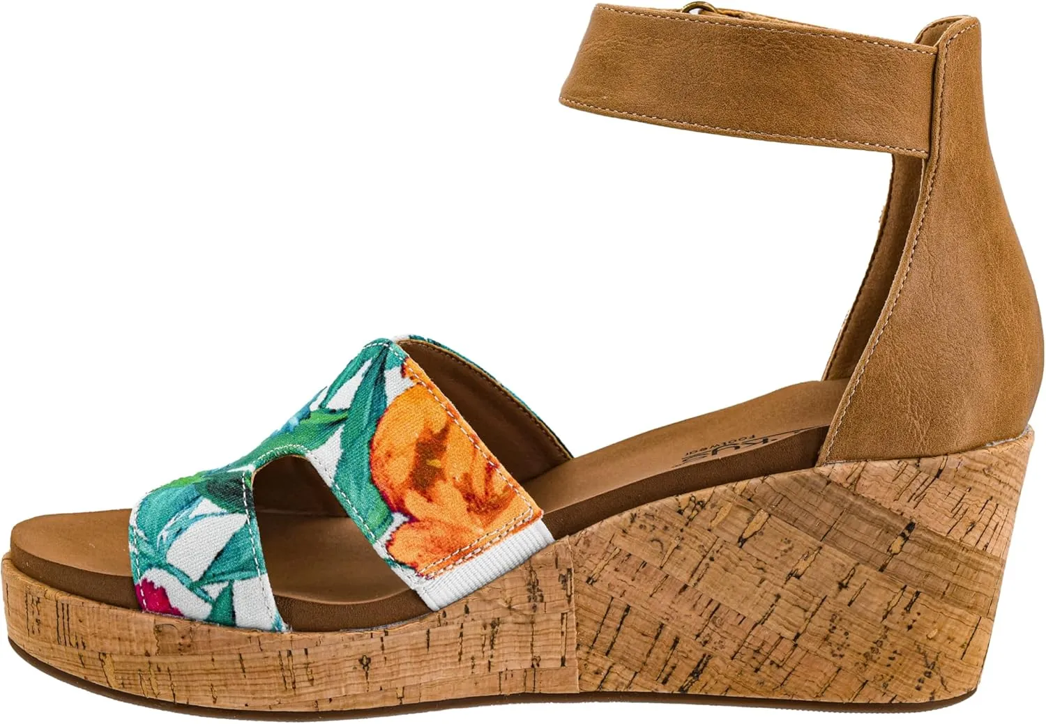 Corkys Footwear Women's Rom Com 2.5 Inch Sandal Wedge - Comfortable Cushioned Footbed, Trendy, with Adjustable Hook and Loop Strap for All-Day Wear, Versatile Style