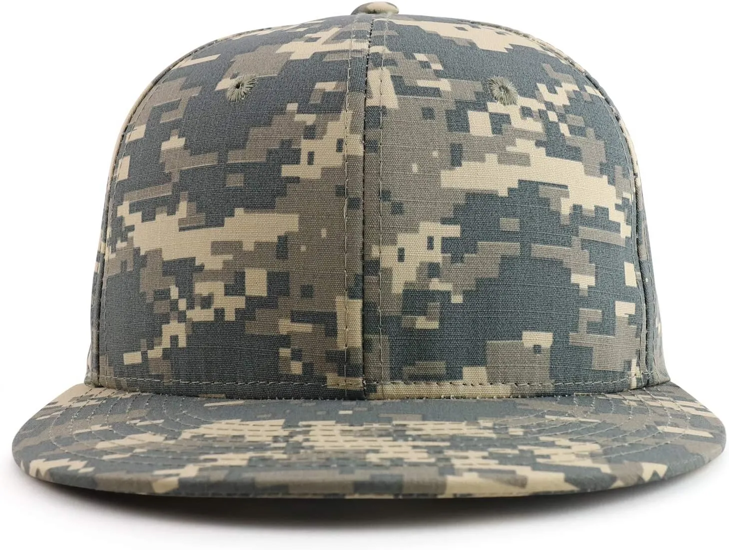 Cotton Ripstop Flatbill High Profile Snapback Baseball Cap