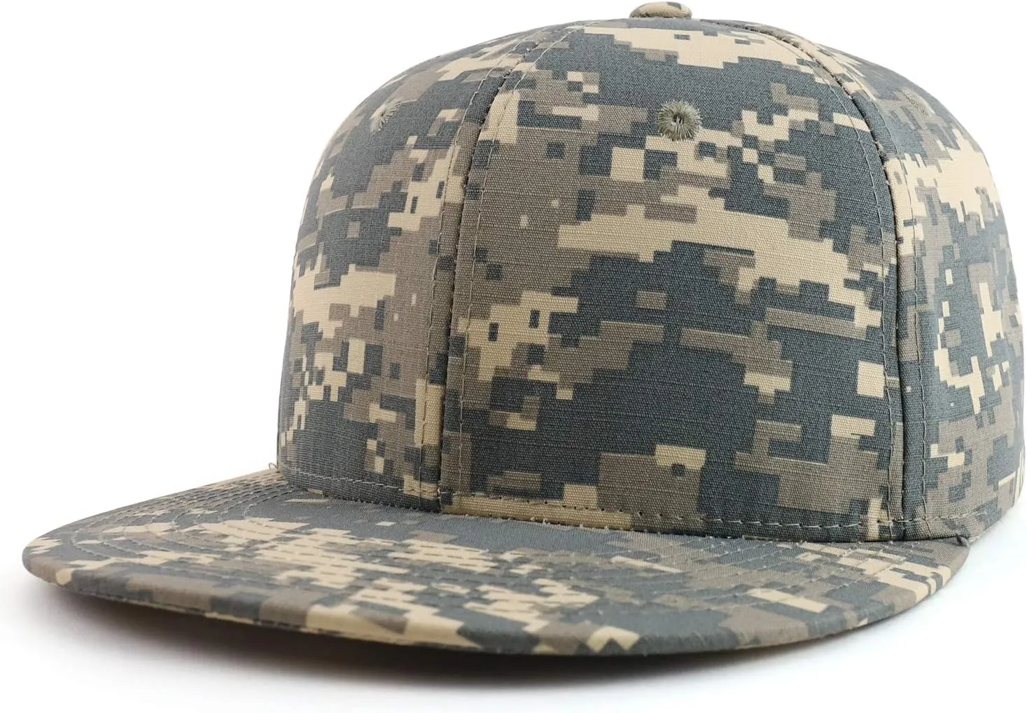 Cotton Ripstop Flatbill High Profile Snapback Baseball Cap