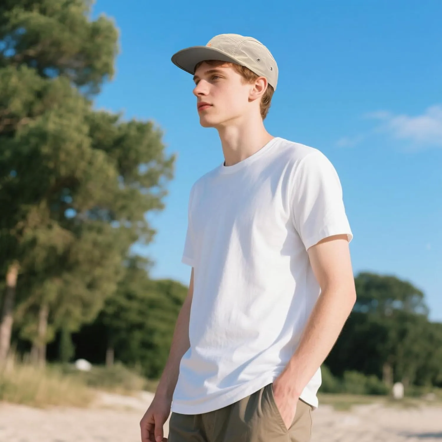 Croogo 5 Panel Baseball Cap Flat Brim Hats for Men Urban Street Camper Hats Waterproof Dad Hat Trucker Umpire Sun Caps