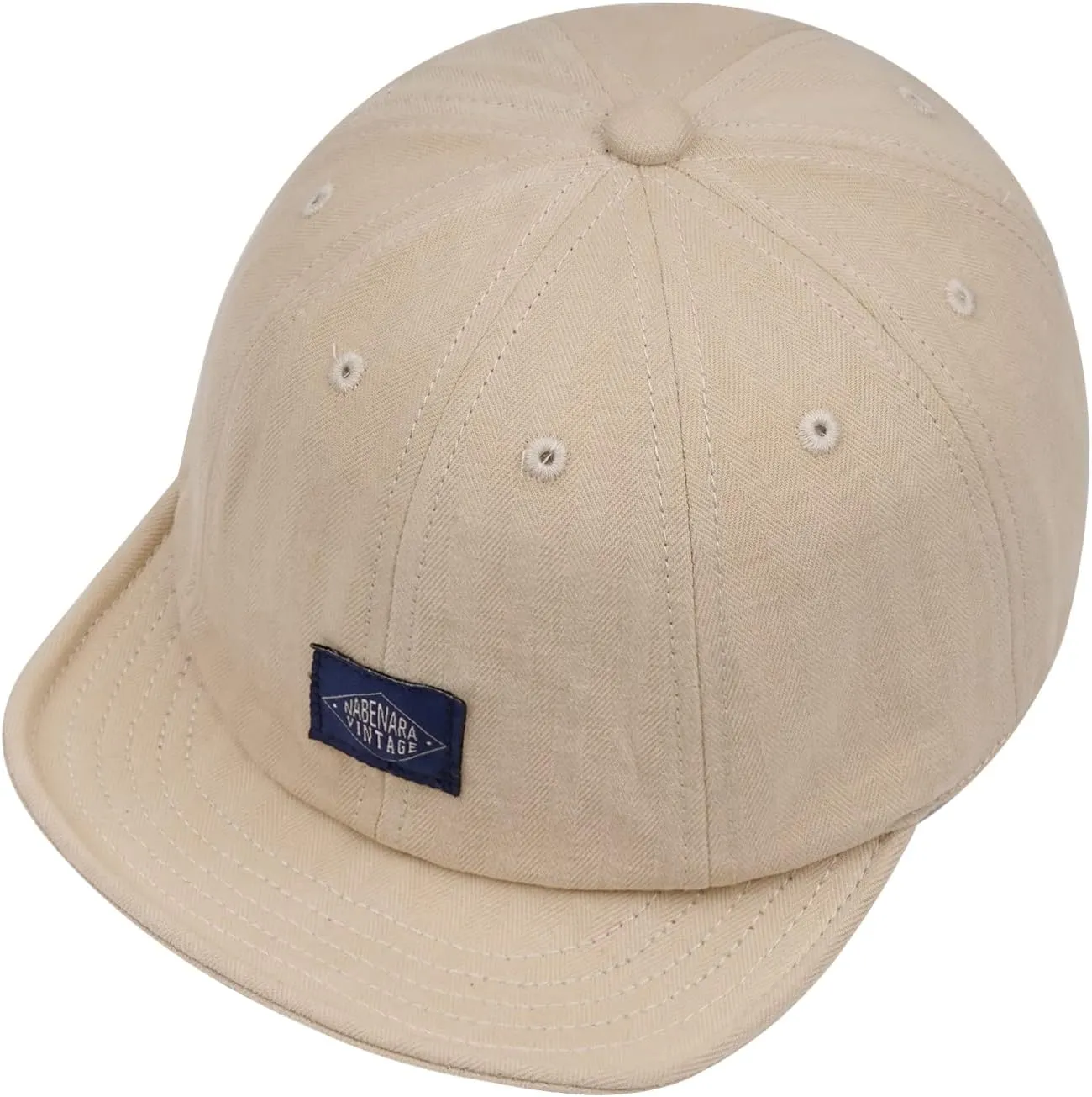 Croogo Short Brim Baseball Cap Low Profile Casual Flat Brimmed Lightweight Hats Cotton Outdoor Adjustable Caps Sun Hat