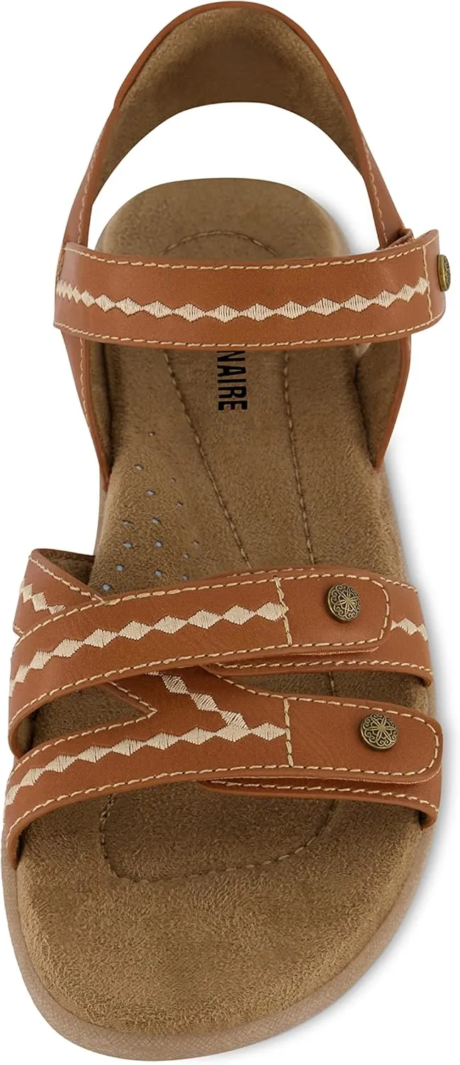 CUSHIONAIRE Women's Bartel Comfort Footbed Sandal with  Comfort