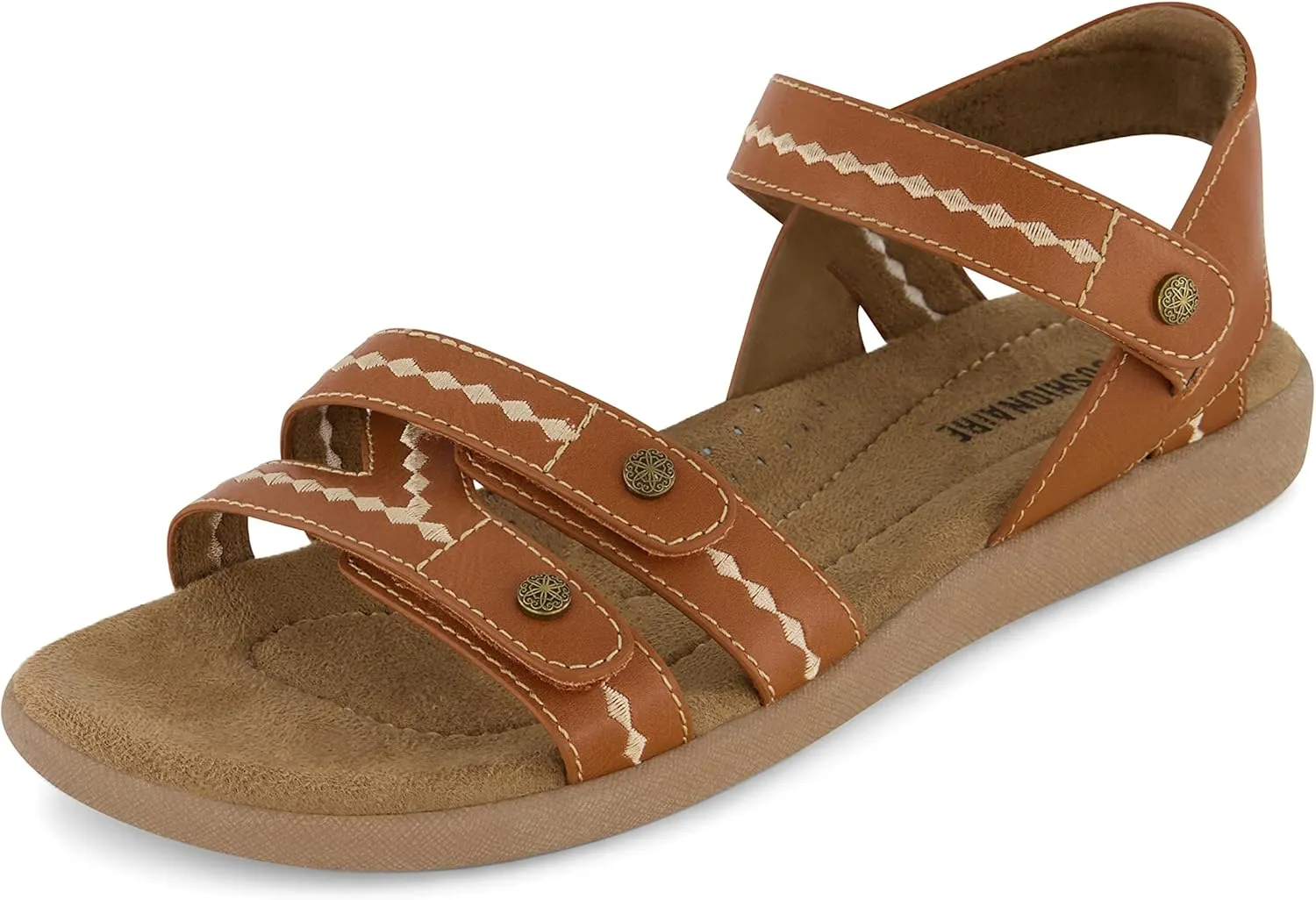CUSHIONAIRE Women's Bartel Comfort Footbed Sandal with  Comfort