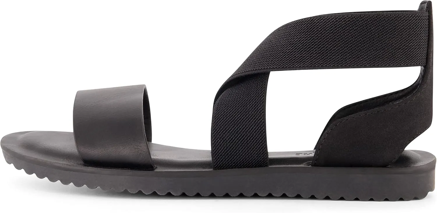 CUSHIONAIRE Women's Chancy stretch gore sandal  Memory Foam and Wide Widths Available