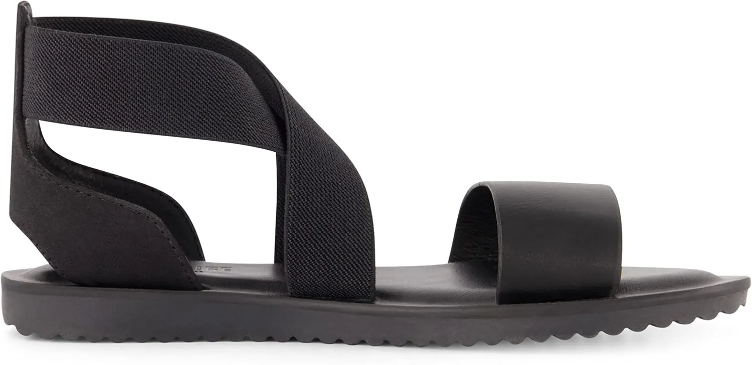 CUSHIONAIRE Women's Chancy stretch gore sandal  Memory Foam and Wide Widths Available