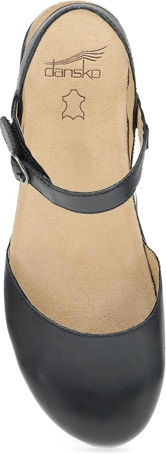 Dansko Christine Women's Cushioned Low Profile Wedge Mary Jane - Closed-Toe Sandal with Hook and Loop Adjustable Strap, Lightweight Comfort, Arch Support