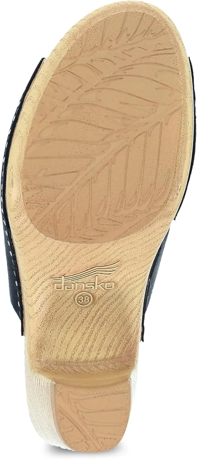 Dansko Tandi Peep Toe Sandal for Women - Soft Leather Treated with Scotchgard for Stain Resistance - Cushioned, Contoured Footbed for All-Day Comfort