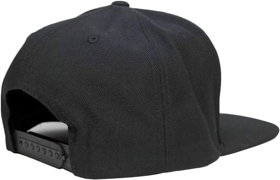 Diamond Embroidered Flat Bill Snapback Cap