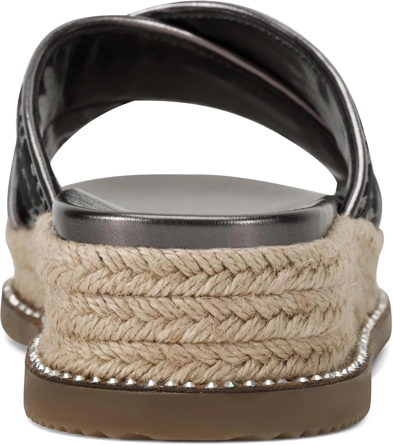 DKNY Women's Berris Criss Cross Espadrille Platform Sandal with Logo Flat