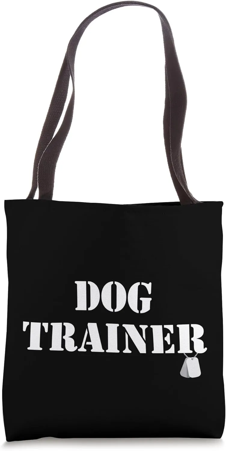 Dog Trainer With Military ID Tags Tote Bag