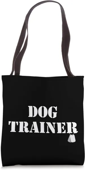 Dog Trainer With Military ID Tags Tote Bag