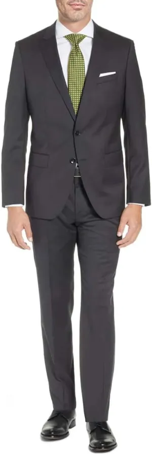 DTI Men's Classic Fit 2 Button Classic Fit Business Suit Two Piece Blazer Pant