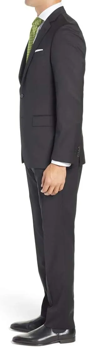 DTI Men's Classic Fit 2 Button Classic Fit Business Suit Two Piece Blazer Pant