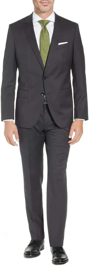 DTI Men's Classic Fit 2 Button Classic Fit Business Suit Two Piece Blazer Pant