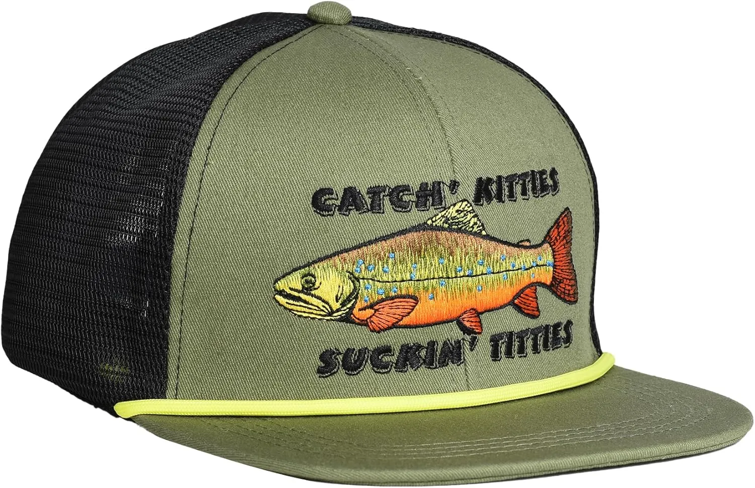 EDTREK Outdoorsman Pro Trucker Breathable Mesh Performance Cap - Flat Brim Snapback Hat
