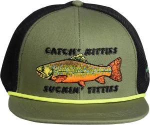 EDTREK Outdoorsman Pro Trucker Breathable Mesh Performance Cap - Flat Brim Snapback Hat